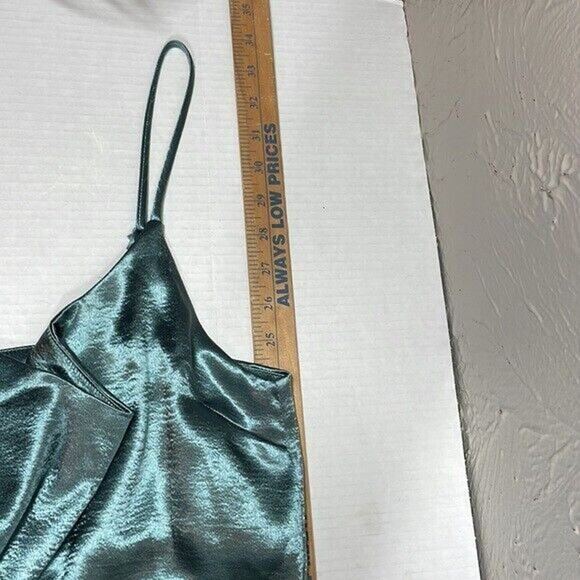 UO SILENCE + NOISE Silver Green Camisole Mini Night Dress Strappy Silky Medium - Picture 6 of 6